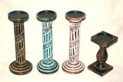 WOODEN CANDLE HOLDER ( WC-001 )